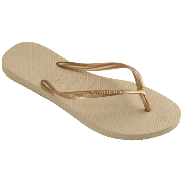 Havaianas Kids' Slim Flip Flops Sand Grey/Light Golden