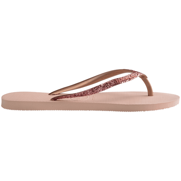 Havaianas Kids' Slim Glitter II Flip Flop Ballet Rose/Golden Blush