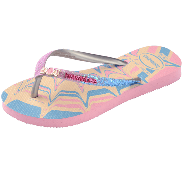 Havaianas Kids' Slim Glitter II Flip Flops PINK GLOW