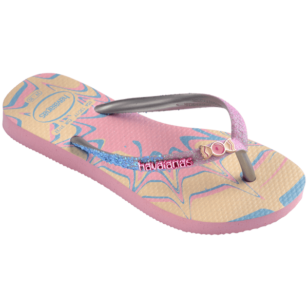 Havaianas Kids' Slim Glitter II Flip Flops PINK GLOW