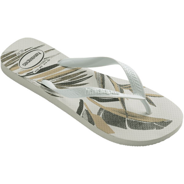 Havaianas Kids' Top Aloha Flip Flops WHITE/WHITE/GREEN OLIVE