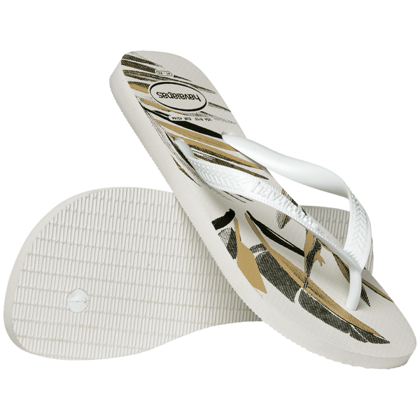 Havaianas Kids' Top Aloha Flip Flops WHITE/WHITE/GREEN OLIVE