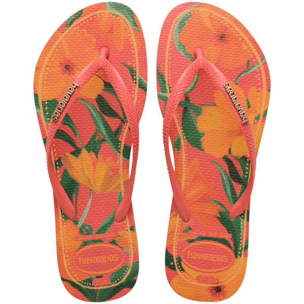 Havaianas Kids' Tropical Slim Flip Flops TROPICAL CORAL