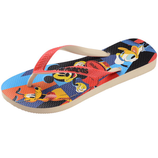 Havaianas Men's Disney Stylish Flip Flops Beige/ Ruby Red