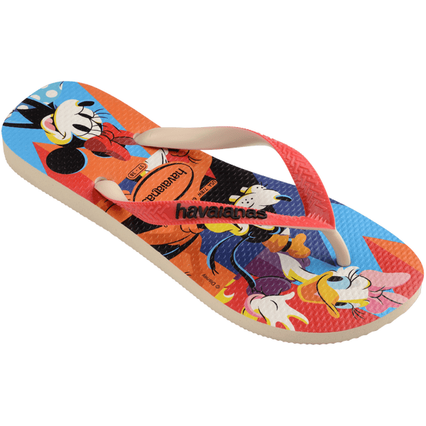 Havaianas Men's Disney Stylish Flip Flops Beige/ Ruby Red