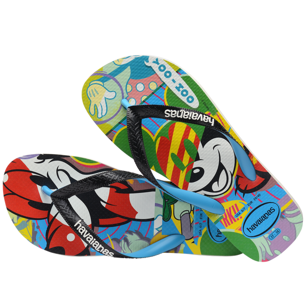 Havaianas Men's Disney Stylish Top Flip Flops White/Turquoise