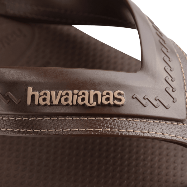 Havaianas Men's Hybrid Be Flip Flops Dark Brown/Dark Brown