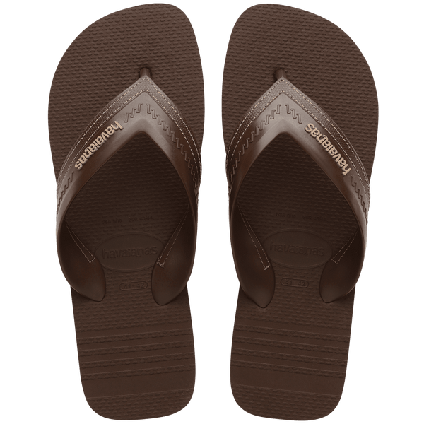 Havaianas Men's Hybrid Be Flip Flops Dark Brown/Dark Brown