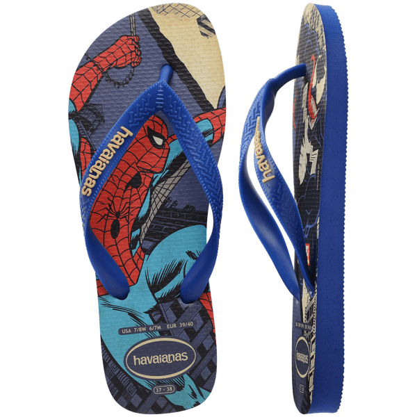 Havaianas Men's Marvel Classics Top Flip Flops Marine Blue