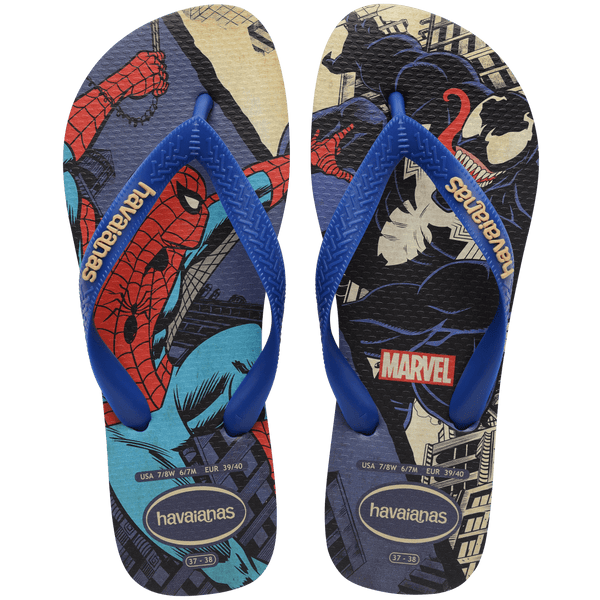 Havaianas Men's Marvel Classics Top Flip Flops Marine Blue