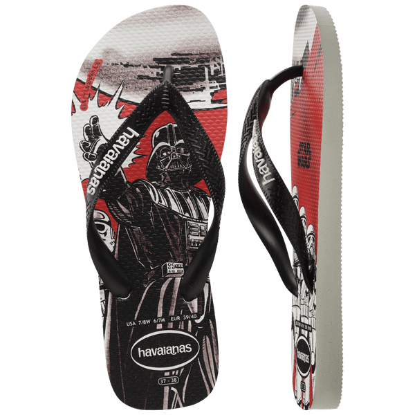 Havaianas Men's Star Wars Top Flip Flops White/Black