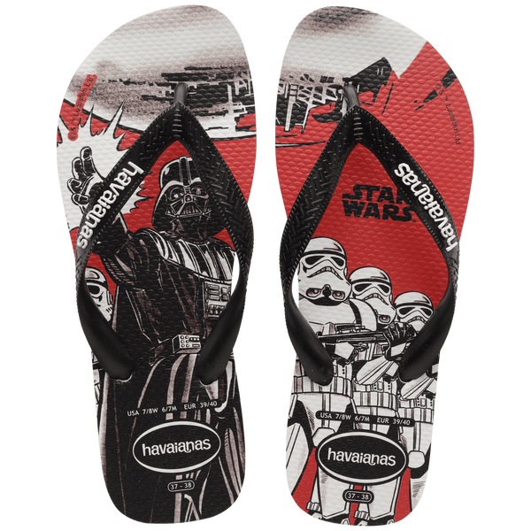 Havaianas Men's Star Wars Top Flip Flops White/Black