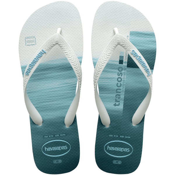 Havaianas Men's Surfer I Top Flip Flops WHITE/WHITE/LAVENDER BLUE