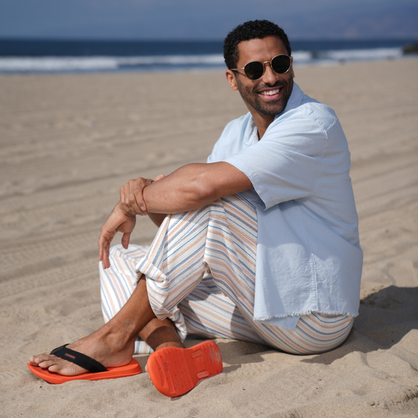 Havaianas Men's Track Plus Flip Flops Sunset Orange