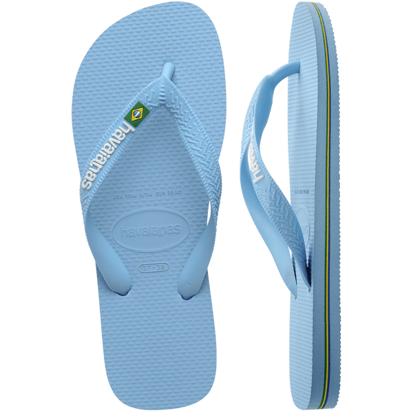 Havaianas Women's Brazil Logo Flip Flops Blue Lavender/White