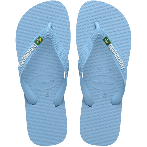 Havaianas Women's Brazil Logo Flip Flops Blue Lavender/White