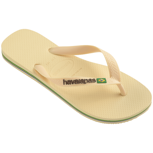 Havaianas Women's Brazil Logo Flip Flops BUTTERCREAM
