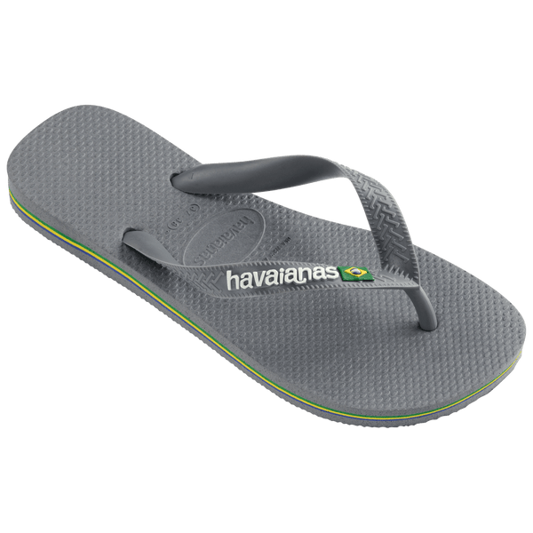 Havaianas Women's Brazil Logo Flip Flops Steel Grey/Steel Grey