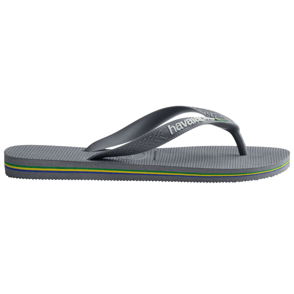 Havaianas Women's Brazil Logo Flip Flops Steel Grey/Steel Grey