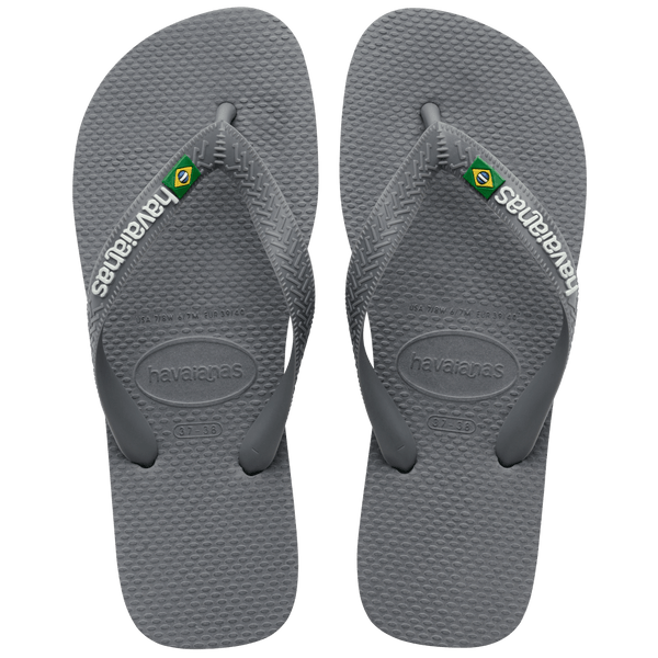Havaianas Women's Brazil Logo Flip Flops Steel Grey/Steel Grey