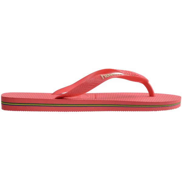 Havaianas Women's Brazil Logo Flip Flops Tropical Coral