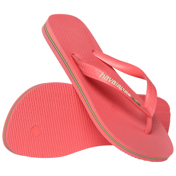 Havaianas Women's Brazil Logo Flip Flops Tropical Coral