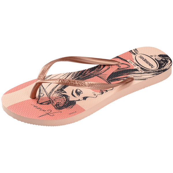 Havaianas Women's Disney Princess Slim Flip Flops Ballet Rose/Golden Blush/Rose