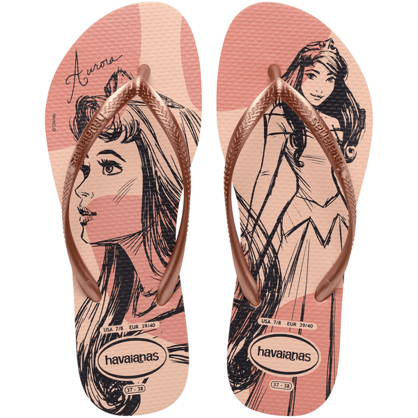 Havaianas Women's Disney Princess Slim Flip Flops Ballet Rose/Golden Blush/Rose