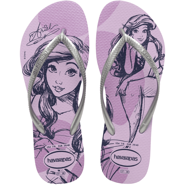 Havaianas Women's Disney Princess Slim Flip Flops PURPLE FANTASY