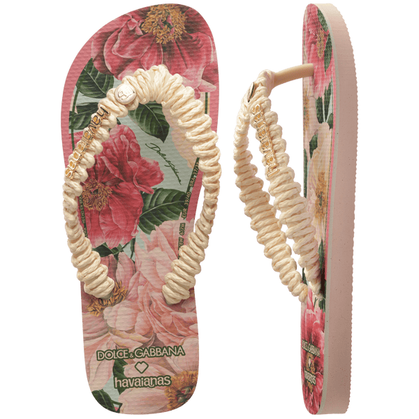 Havaianas Women's Dolce&Gabbana Florals Top Flip Flops Ballet Rose
