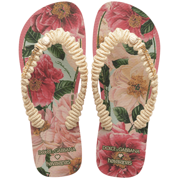 Havaianas Women's Dolce&Gabbana Florals Top Flip Flops Ballet Rose