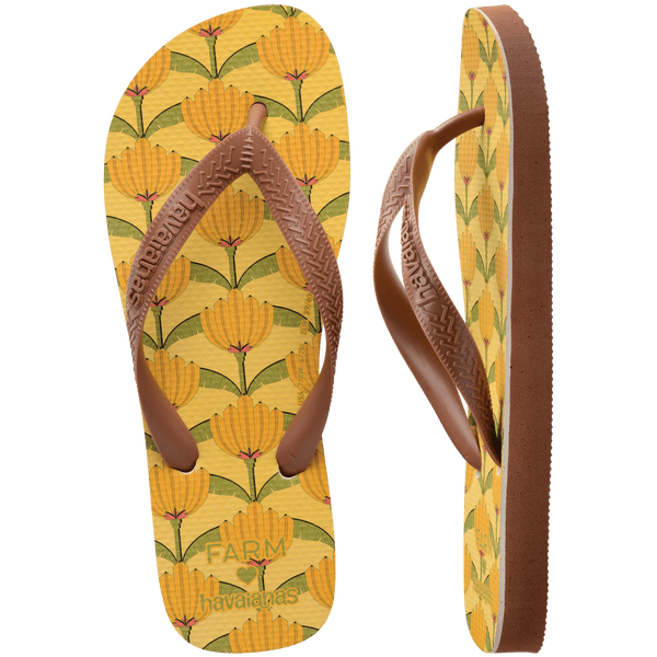 Havaianas Women's FARM Rio Banana Deco Top Flip Flops Rust