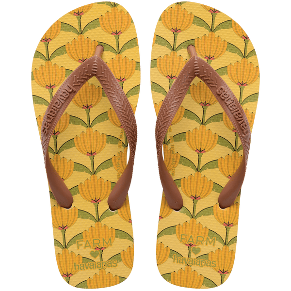 Havaianas Women's FARM Rio Banana Deco Top Flip Flops Rust