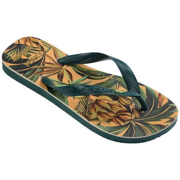 Havaianas Women's FARM Rio Bananart Top Flip Flops Pantanal Green
