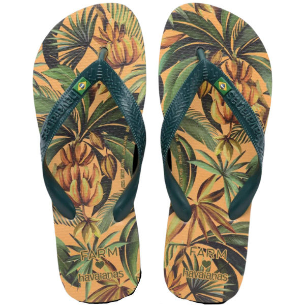 Havaianas Women's FARM Rio Bananart Top Flip Flops Pantanal Green