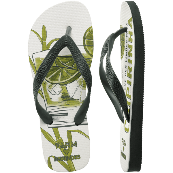 Havaianas Women's FARM Rio Caipirinha Top Flip Flops Olive Green