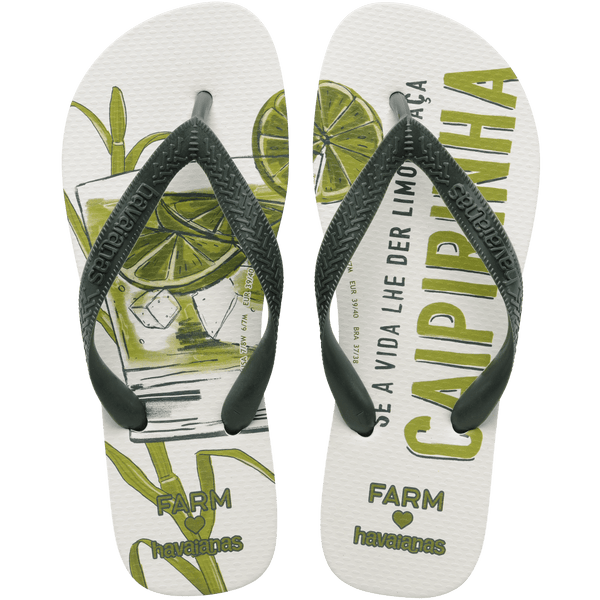 Havaianas Women's FARM Rio Caipirinha Top Flip Flops Olive Green