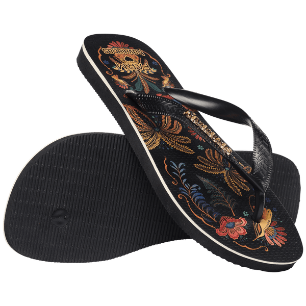 Havaianas Women's FARM Rio Classic Nature Top Flip Flops Black