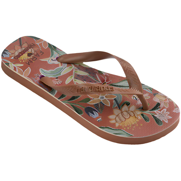 Havaianas Women's FARM Rio Delicate Flowers Top Flip Flops Rust