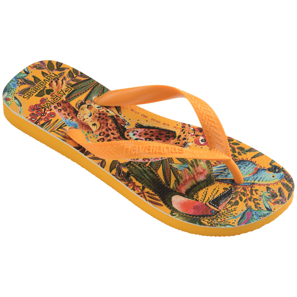 Havaianas Women's FARM Rio Into The Jungle Top Flip Flops Yellow Pop