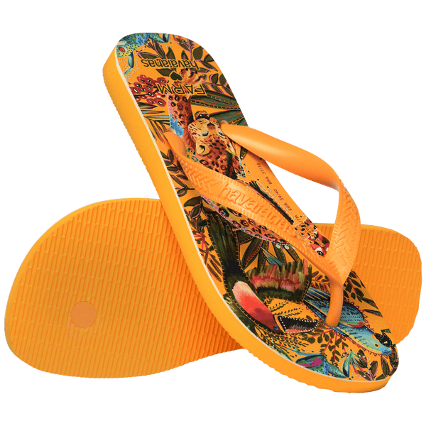 Havaianas Women's FARM Rio Into The Jungle Top Flip Flops Yellow Pop