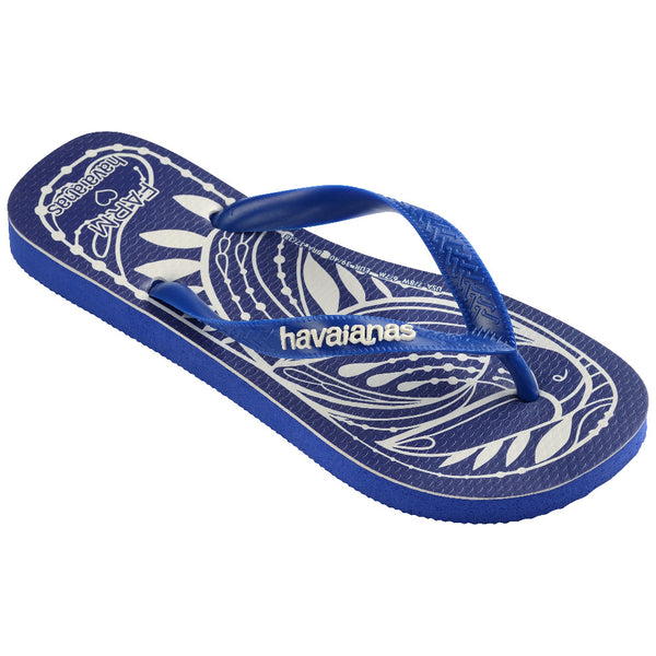 Havaianas Women's FARM Rio Lace Nature Top Flip Flops Marine Blue