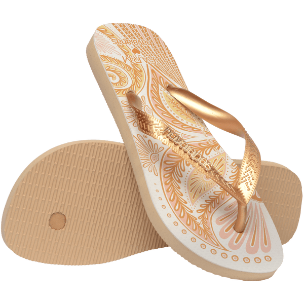 Havaianas Women's FARM Rio Papillon Top Flip Flops Golden