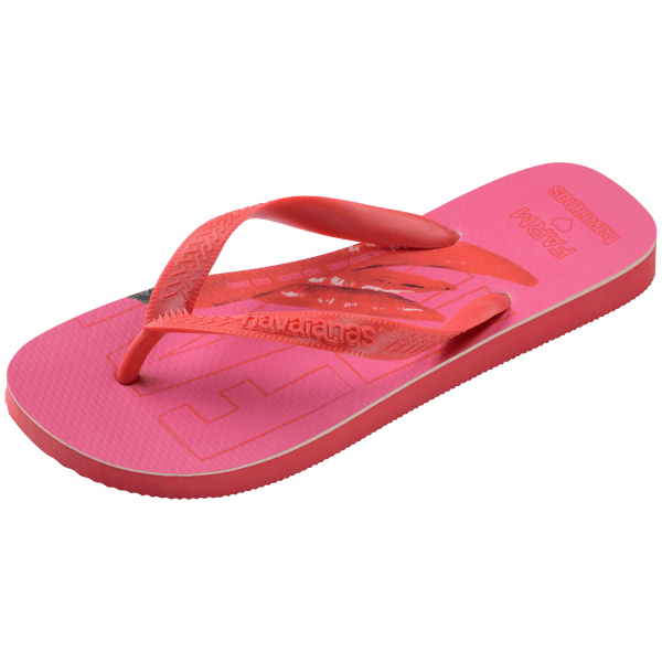Havaianas Women's FARM Rio Tropical Top Flip Flops Ruby Red