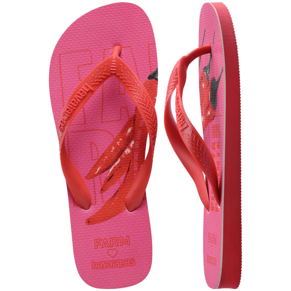 Havaianas Women's FARM Rio Tropical Top Flip Flops Ruby Red