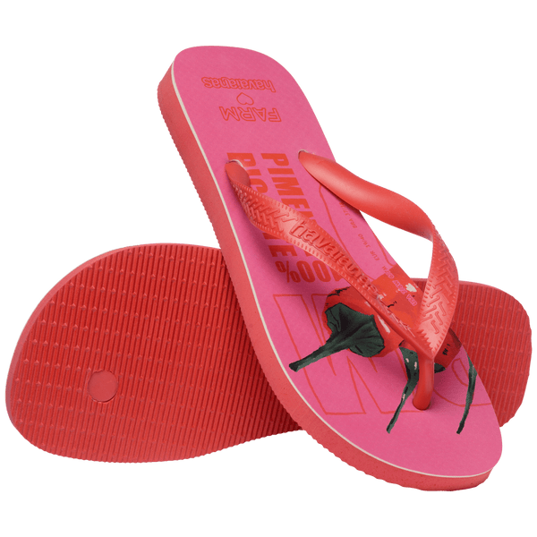 Havaianas Women's FARM Rio Tropical Top Flip Flops Ruby Red