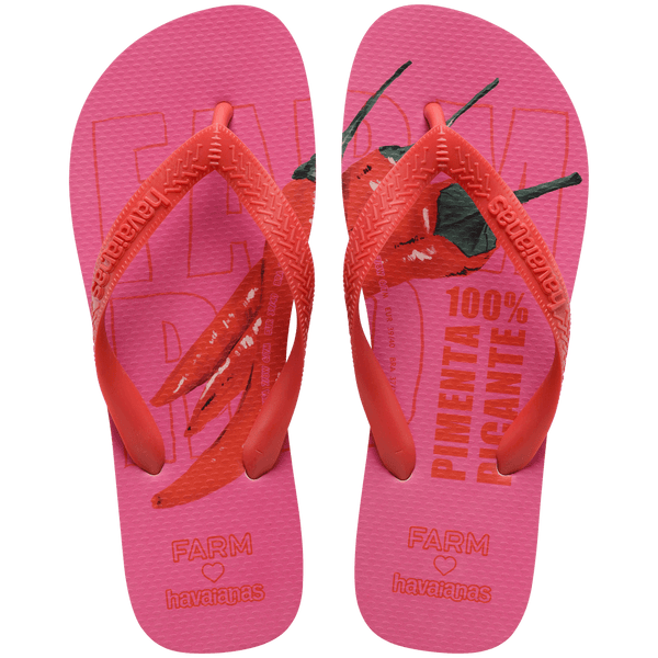 Havaianas Women's FARM Rio Tropical Top Flip Flops Ruby Red