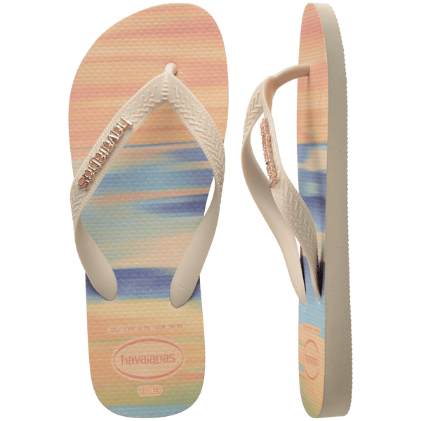 Havaianas Women's Gigi Hadid Metallic Top Flip Flops Beige