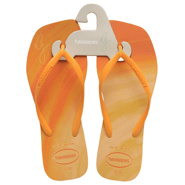 Havaianas Women's Gigi Hadid Slim Square Flip Flops Yellow Pop