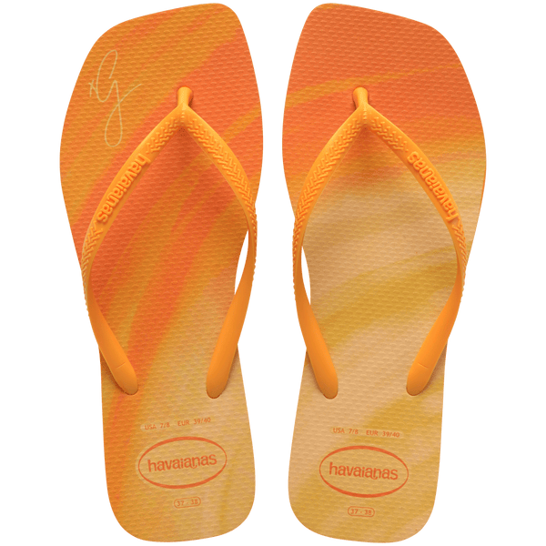 Havaianas Women's Gigi Hadid Slim Square Flip Flops Yellow Pop